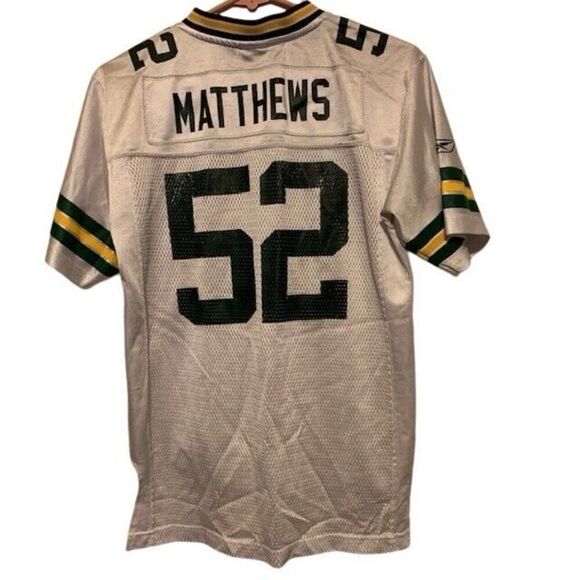 Reebok Other - GREEN BAY PACKERS CLAY MATTHEWS SIZE YOUTH LARGE 14-16 WHITE REEBOK JERSEY